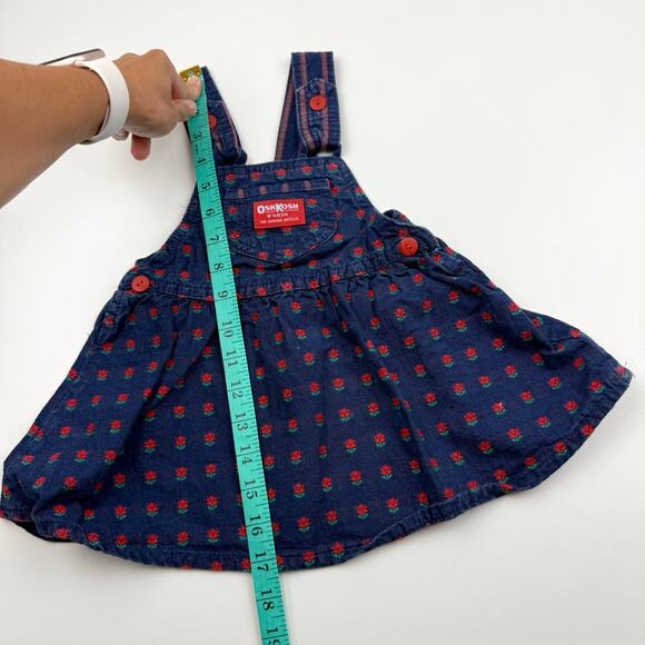 OshKosh Vintage Denim Floral Jumper Dress - Picture 10 of 11